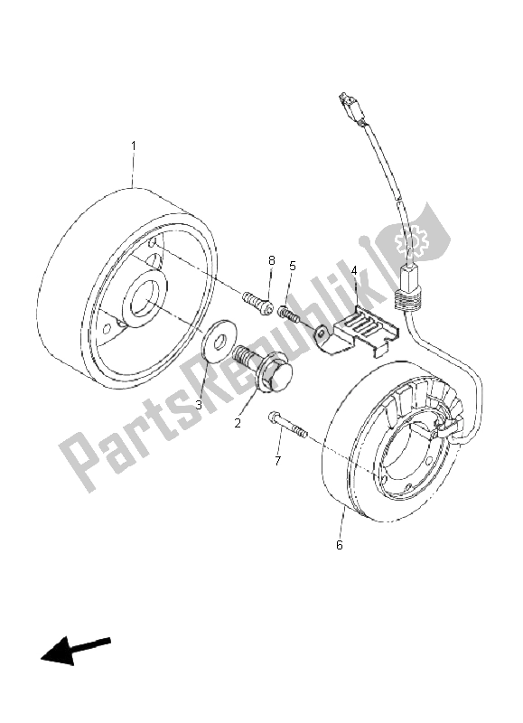 Alle onderdelen voor de Generator van de Yamaha FZ6 N Fazer 600 2006