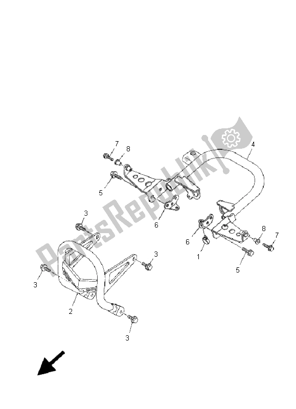 All parts for the Guard of the Yamaha YFZ 450 2009