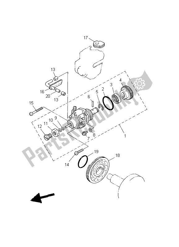 Todas las partes para Bomba De Aceite de Yamaha PW 80 2009