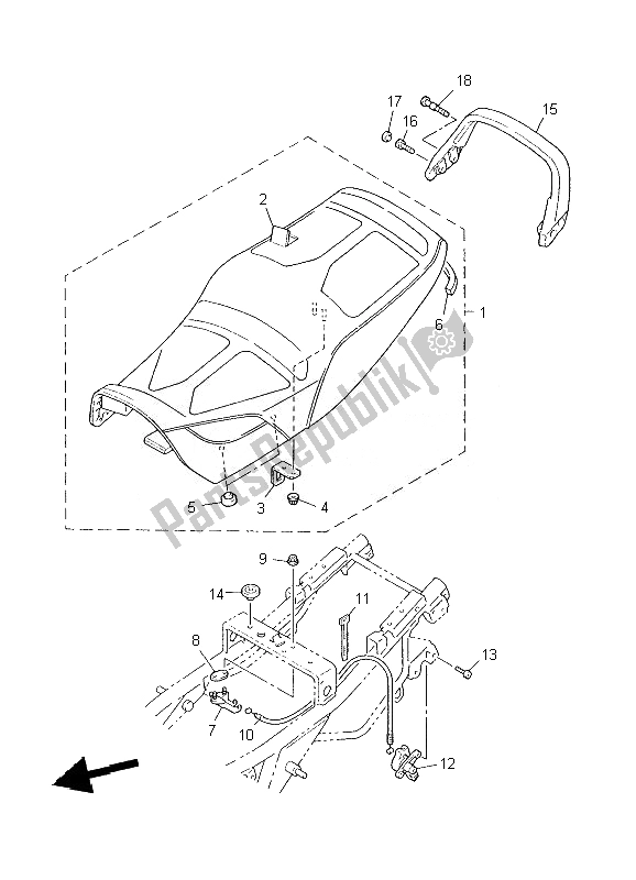 Wszystkie części do Siedzenie Yamaha XJR 1300 2010