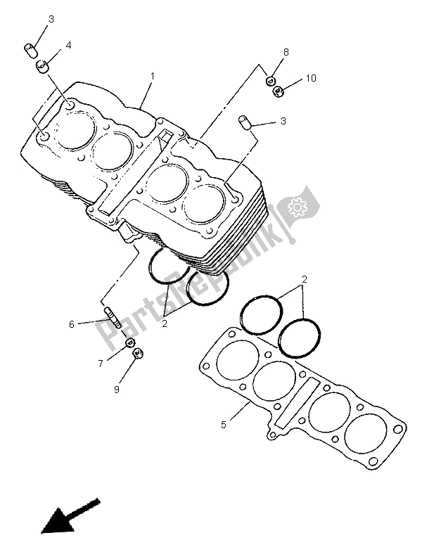 Toutes les pièces pour le Cylindre du Yamaha XJ 900S Diversion 1996