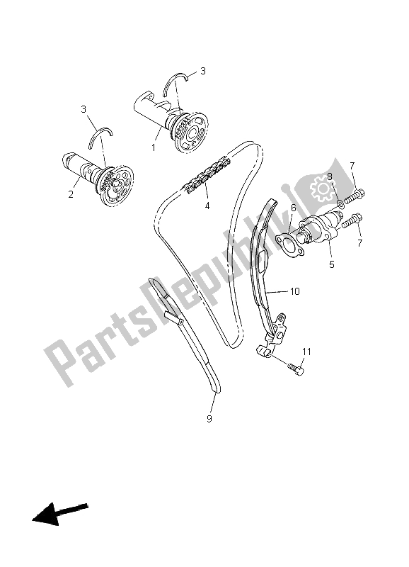 Wszystkie części do Wa? Ek Rozrz? Du I ? A? Cuch Yamaha WR 450F 2009