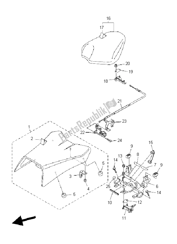 Tutte le parti per il Posto A Sedere del Yamaha FZ1 S Fazer 1000 2011