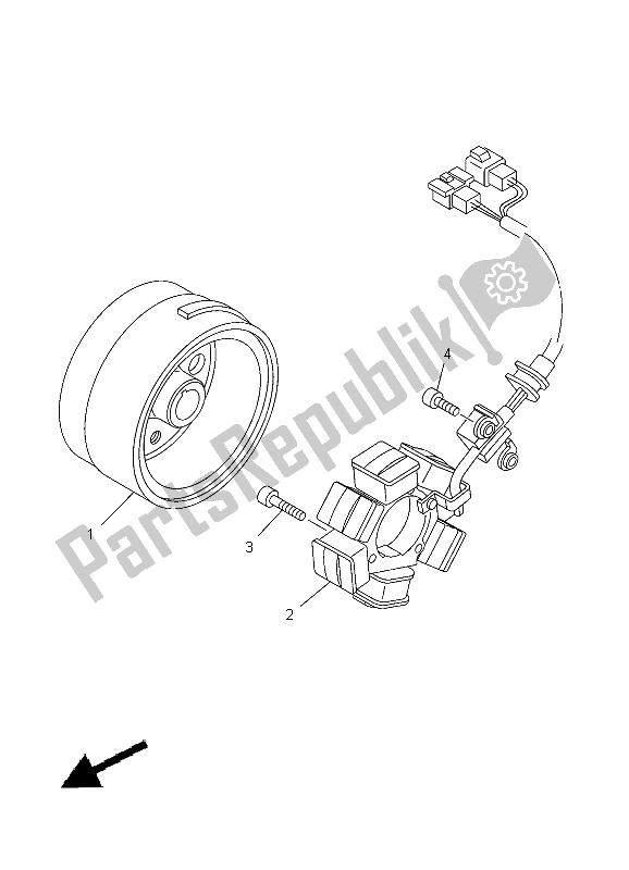 Todas as partes de Gerador do Yamaha TT R 125E SW LW 2012