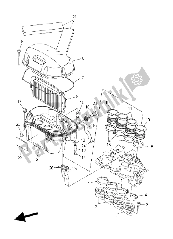 Todas las partes para Consumo de Yamaha FZ6 NHG 600 2008