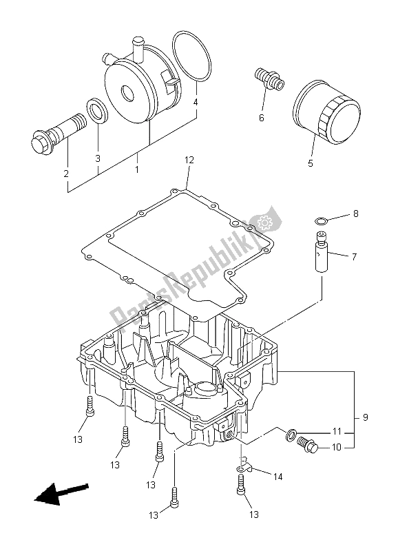 Tutte le parti per il Filtro Olio del Yamaha XJ6N 600 2009