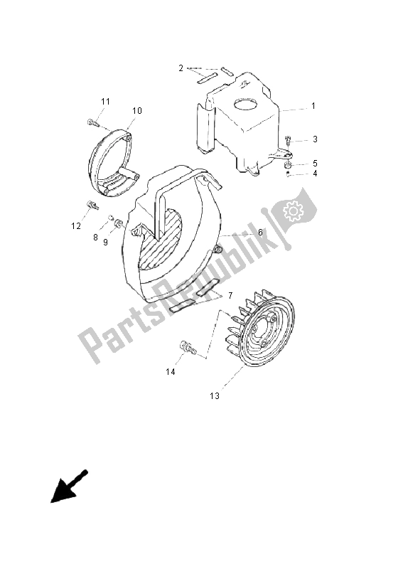 Todas las partes para Cubierta De Aire Y Ventilador de Yamaha EW 50 Slider 2006