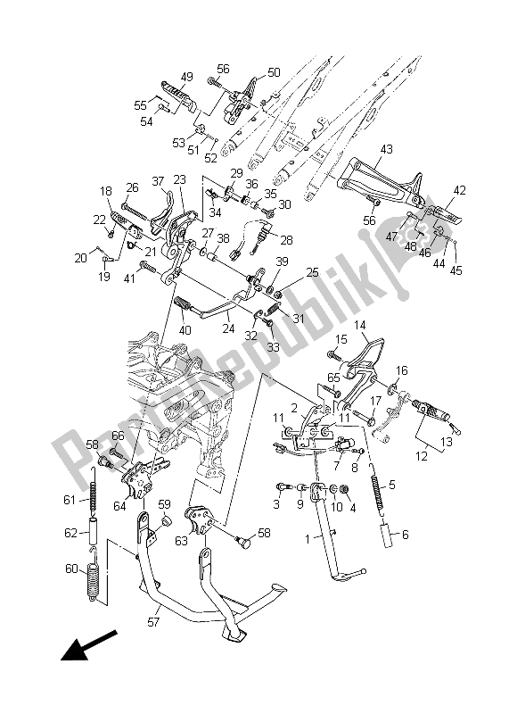 Toutes les pièces pour le Support Et Repose-pieds du Yamaha MT 09 Tracer ABS 900 2015