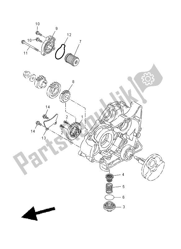 Toutes les pièces pour le La Pompe à Huile du Yamaha YZF R 125 2008