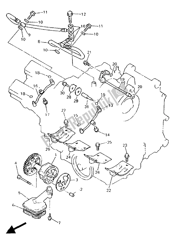 Tutte le parti per il Pompa Dell'olio del Yamaha GTS 1000 1994