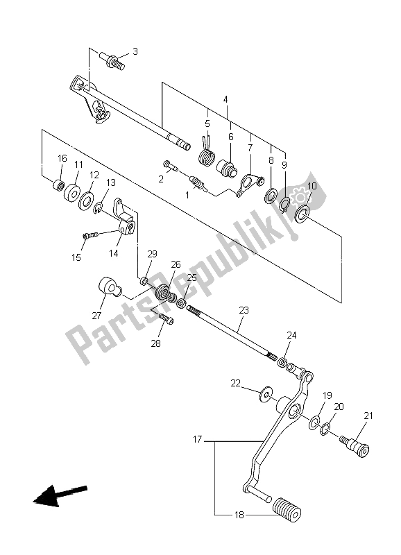 Tutte le parti per il Albero Del Cambio del Yamaha XJ6 SY 600 2009