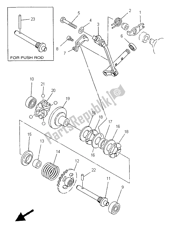 Toutes les pièces pour le Gouverneur du Yamaha YZ 250 1997