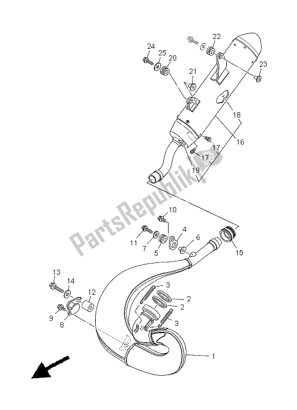 Wszystkie części do Wydechowy Yamaha YZ 250 2013