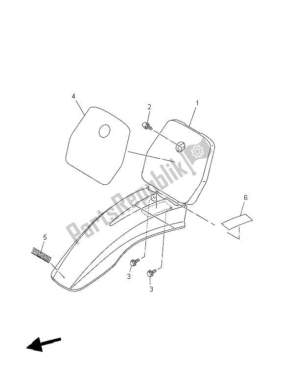 Tutte le parti per il Parafango del Yamaha TT R 90E 2006