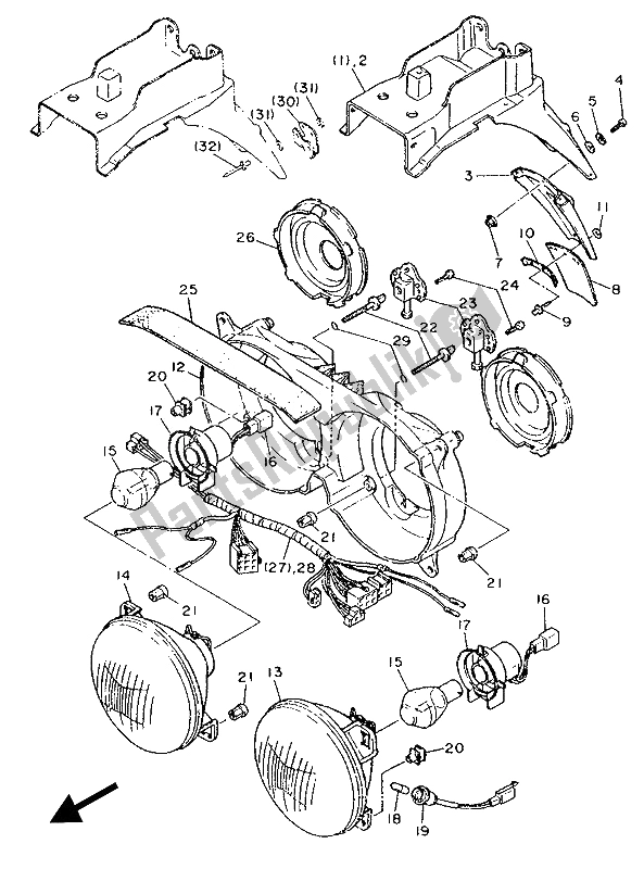 All parts for the Alternate (chassis-electrical) of the Yamaha XT 600Z Tenere 1989