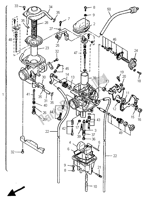 Tutte le parti per il Carburatore del Yamaha XT 600E 1995