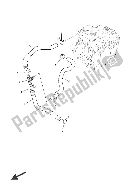 All parts for the Air Induction System of the Yamaha WR 250F 2016