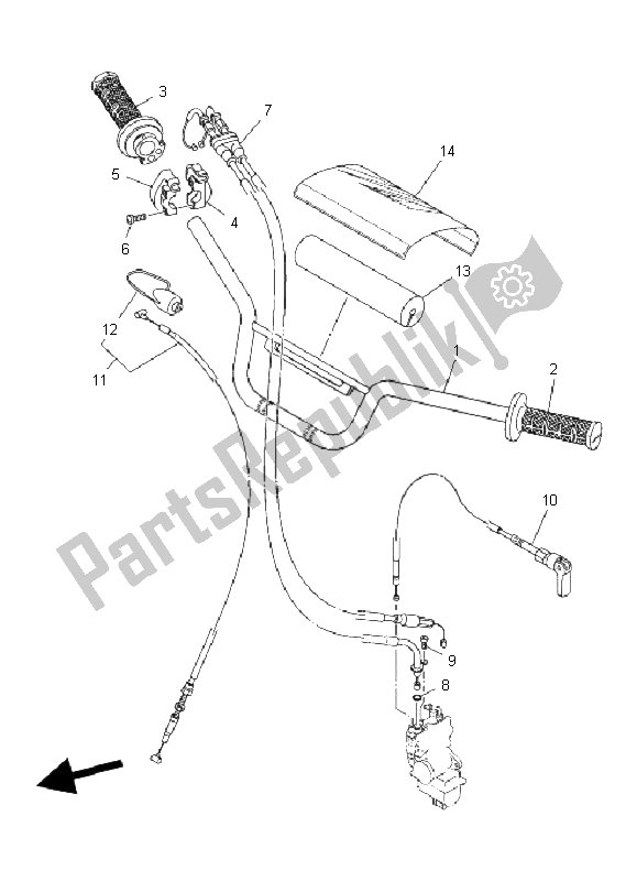 Tutte le parti per il Maniglia E Cavo Dello Sterzo del Yamaha TT R 110E 2008