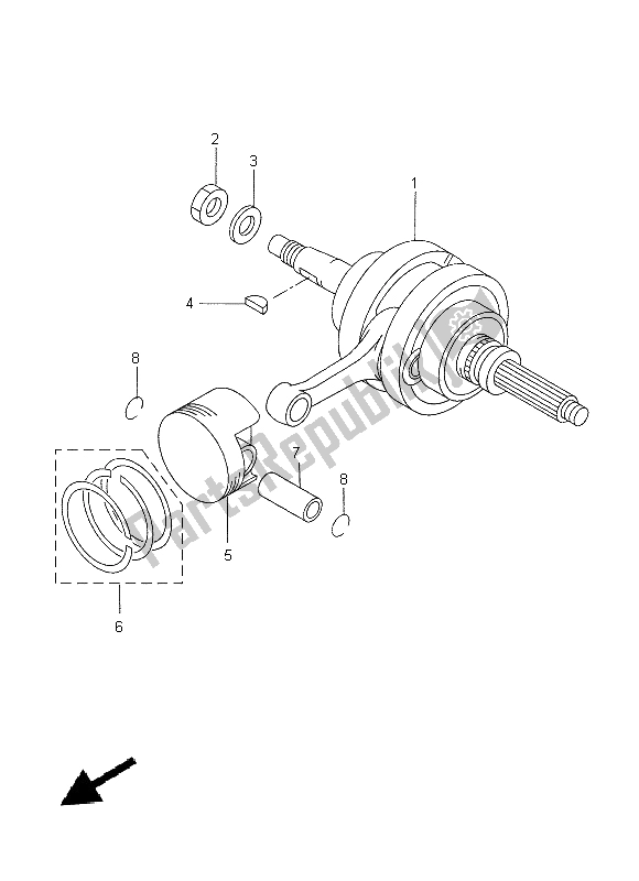 Tutte le parti per il Albero Motore E Pistone del Yamaha VP 250 2015