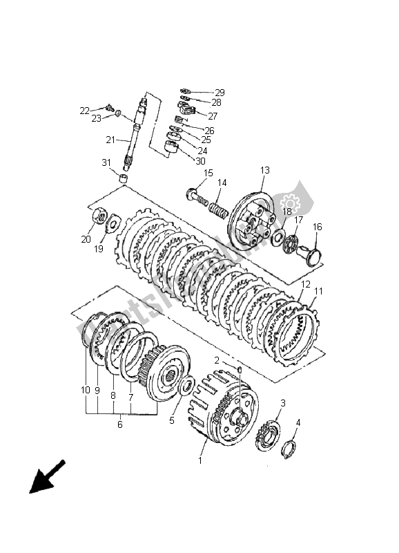 Tutte le parti per il Frizione del Yamaha XJ 600S Diversion 2001