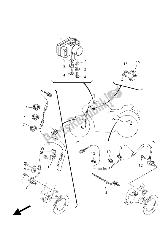 Todas las partes para Eléctrico 3 de Yamaha MT-07 A 700 2015
