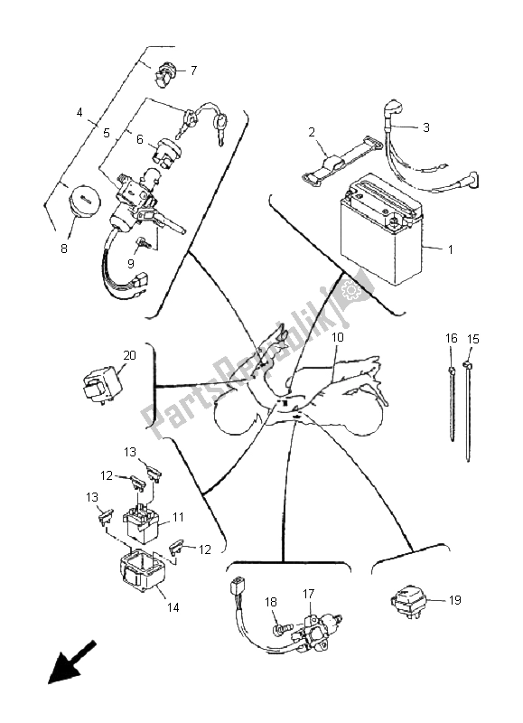 Toutes les pièces pour le électrique 2 du Yamaha YP 125E Majesty 2005