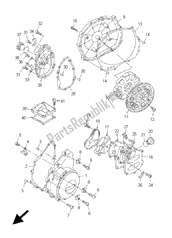 Todas las partes para Tapa Del Cárter 1 de Yamaha FJR 1300A 2011