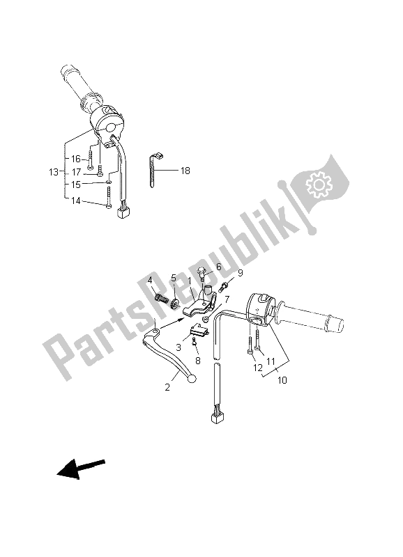 Tutte le parti per il Impugnatura Interruttore E Leva del Yamaha MT 03 25 KW 660 2006