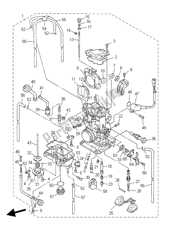 Tutte le parti per il Carburatore del Yamaha WR 450F 2006