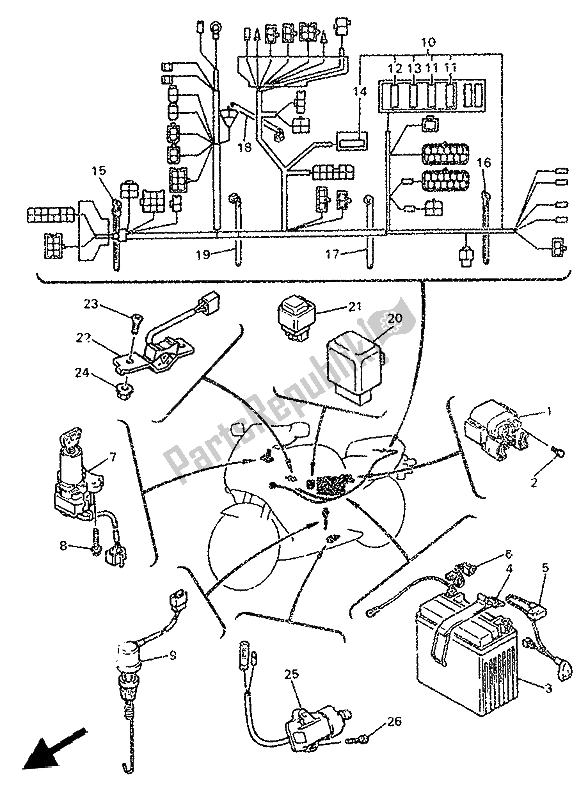 Toutes les pièces pour le électrique 2 du Yamaha YZF 750 SP 1993