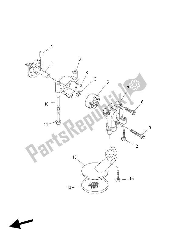 Alle onderdelen voor de Oliepomp van de Yamaha FJR 1300A 2009