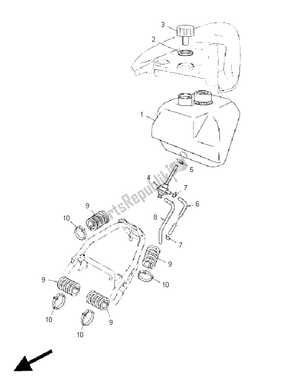 Toutes les pièces pour le Réservoir D'essence du Yamaha C 50R AC JOG 2011