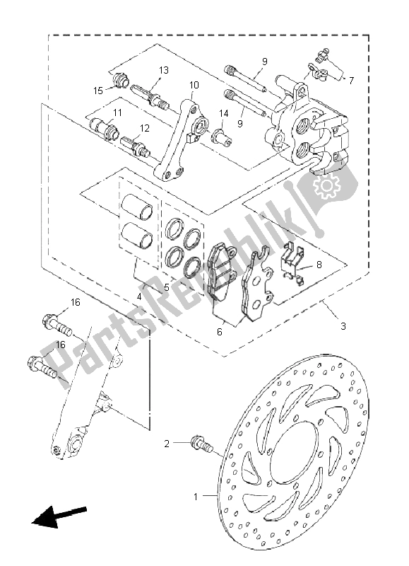 Todas las partes para Pinza De Freno Delantero de Yamaha YBR 250 2011