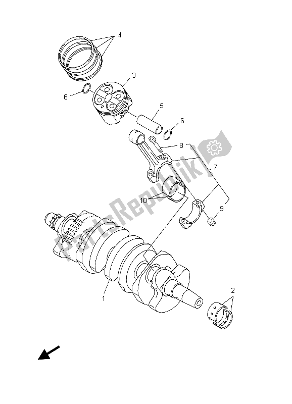 Tutte le parti per il Albero Motore E Pistone del Yamaha YZF R6 600 2003