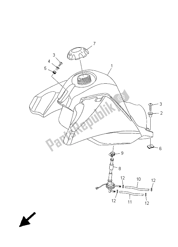 Todas las partes para Depósito De Combustible de Yamaha XT 125X 2005
