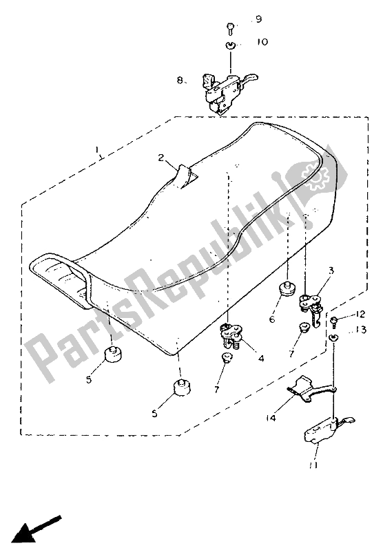 Tutte le parti per il Posto A Sedere del Yamaha FJ 1200A 1991