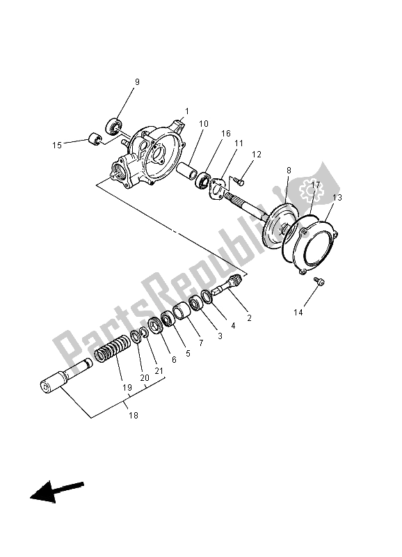 Todas las partes para Eje De Accionamiento de Yamaha PW 50 2004