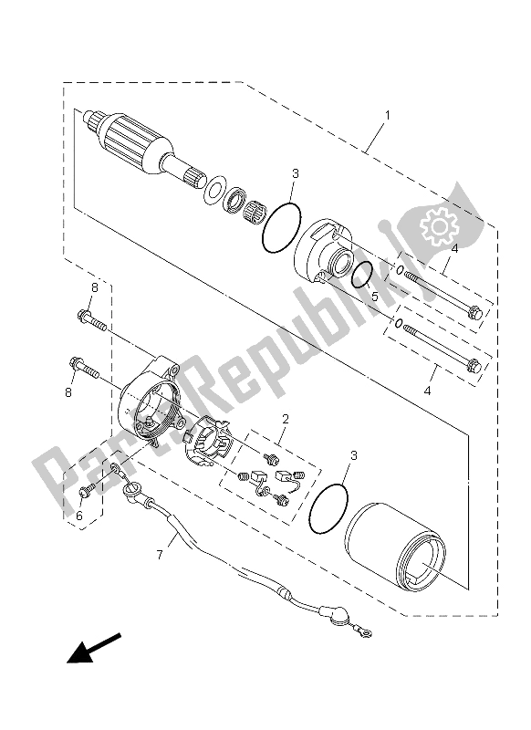 Tutte le parti per il Motore Di Avviamento del Yamaha YBR 125 ED 2012