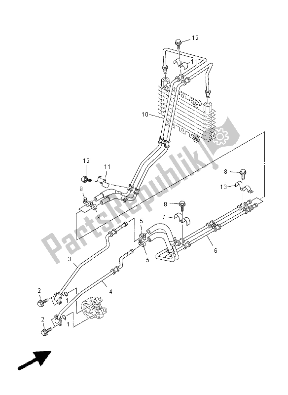 Wszystkie części do Rura Olejowa Yamaha YXR 700F 2012