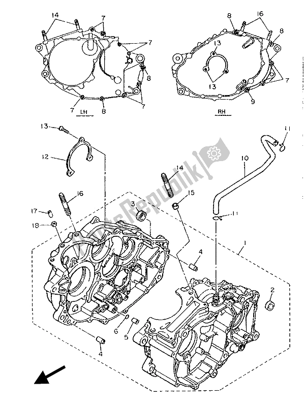 Todas las partes para Caja Del Cigüeñal de Yamaha XT 600 1989