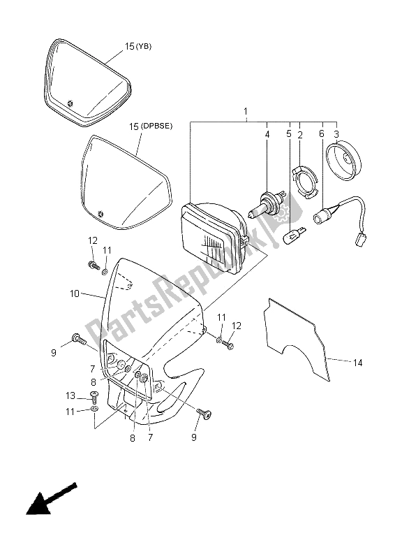 All parts for the Alternate Front Fork (por,gre) of the Yamaha XV 250 Virago 1996