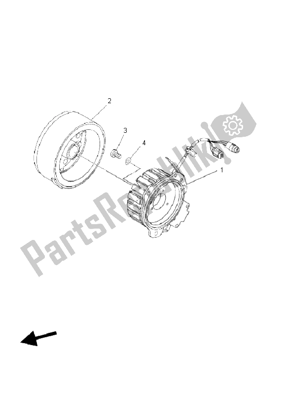 All parts for the Generator of the Yamaha YFM 250 Bear Tracker 2X4 2003