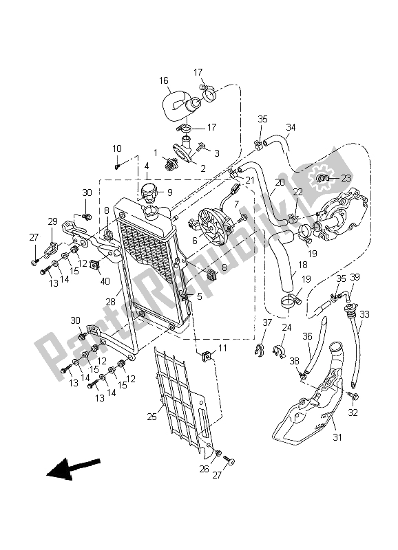 Tutte le parti per il Tubo Del Radiatore del Yamaha WR 125X 2009