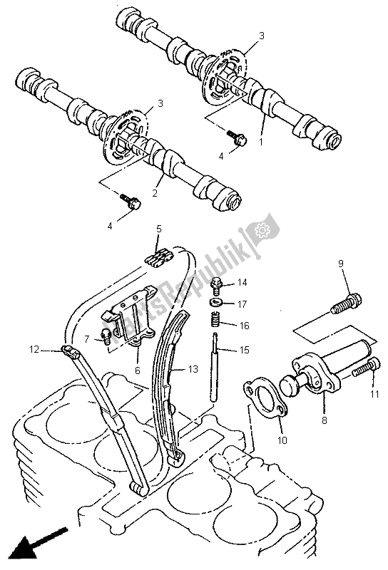 Toutes les pièces pour le Arbre à Cames Et Chaîne du Yamaha XJR 1200 1998