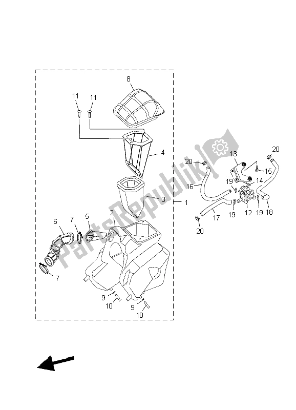 Toutes les pièces pour le Admission du Yamaha XT 125R 2006