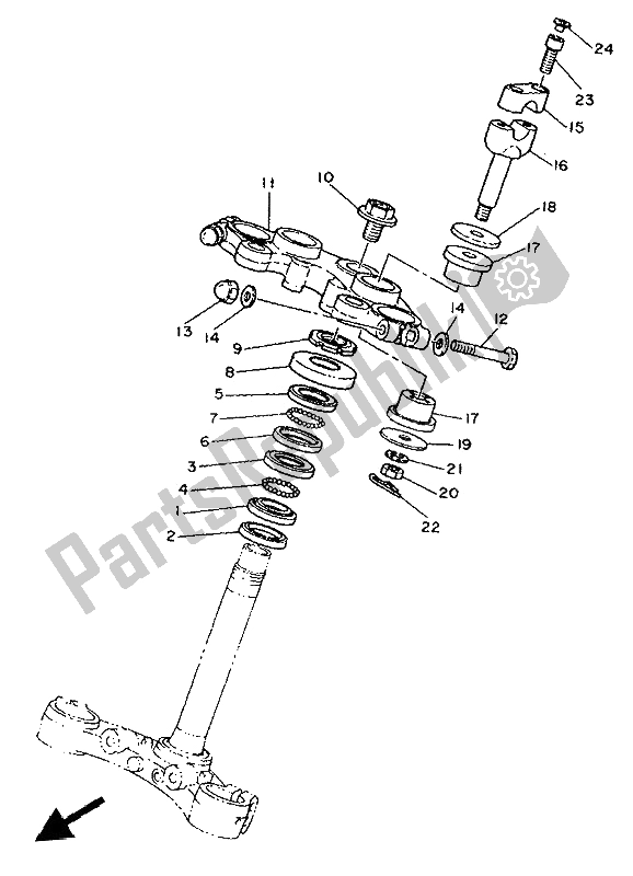 Todas las partes para Direccion de Yamaha SR 500 1993