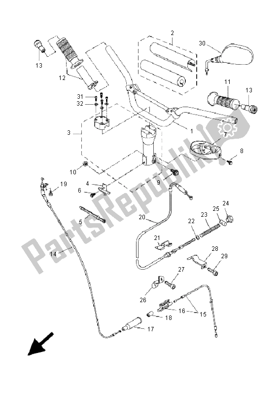 Toutes les pièces pour le Poignée Et Câble De Direction du Yamaha CW 50N BWS 2005