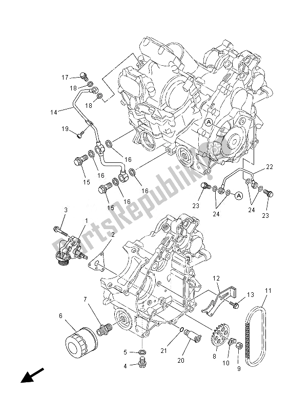 Tutte le parti per il Pompa Dell'olio del Yamaha YFM 700 GPD Grizzly 4X4 2013