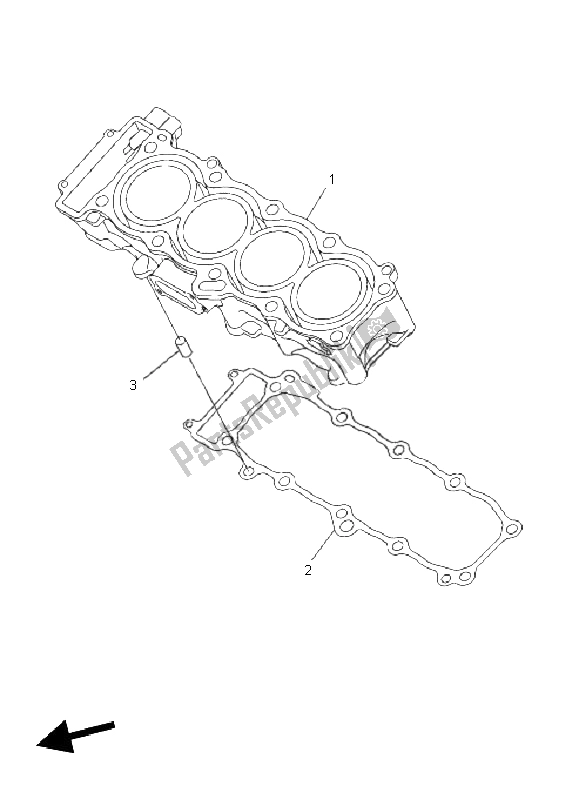 All parts for the Cylinder of the Yamaha FZ8 SA Fazer 800 2011