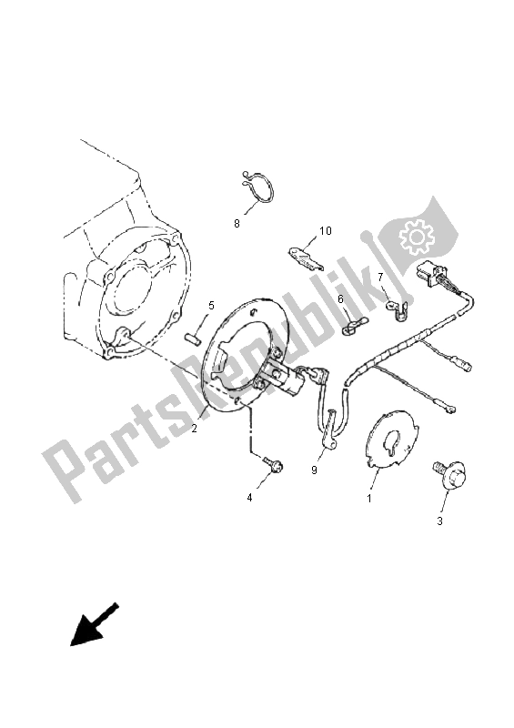 All parts for the Pick Up Coil & Governor of the Yamaha XJ 900S Diversion 2001